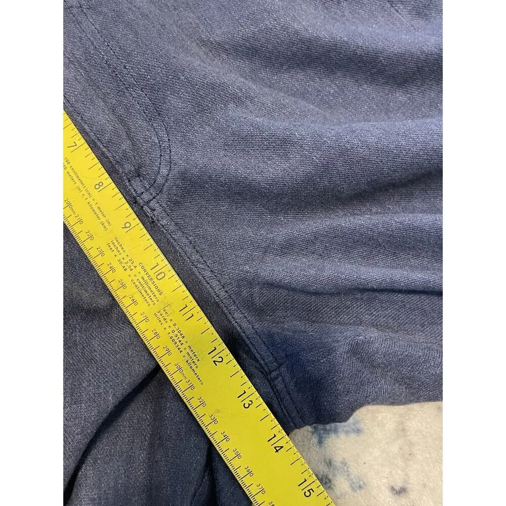 Anthropologie Pilcro The Adi Linen Mid-Rise Wide leg Flare Pants Navy 31 - Picture 9 of 11